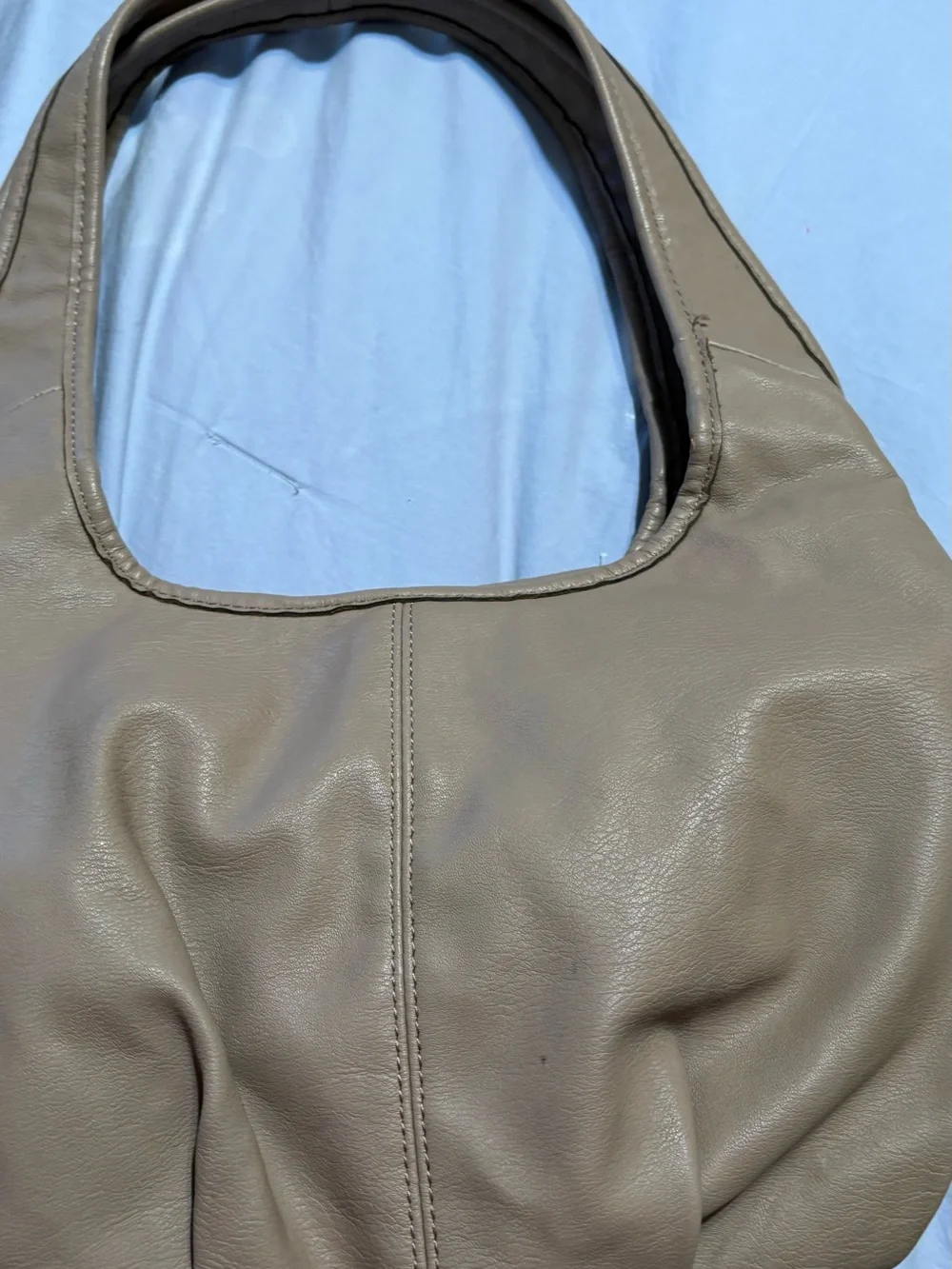 Simply Vera Vera Wang Taupe Leather Shoulder Bag